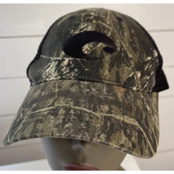 Costa Del Mar Camouflage Trucker Hat Cap Hunting Outdoor Camo Mesh Adjustable - Picture 1 of 7